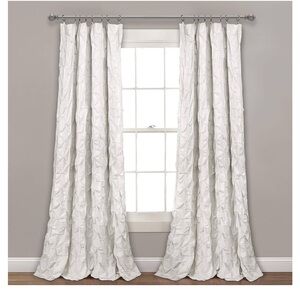 Elegant White Textured Curtains